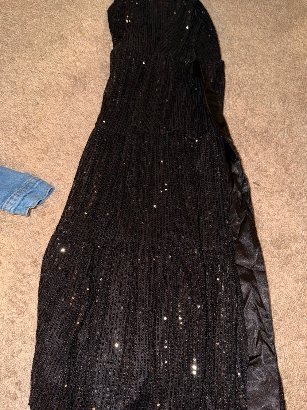 Grace Karin Black Sequin Formal Dress